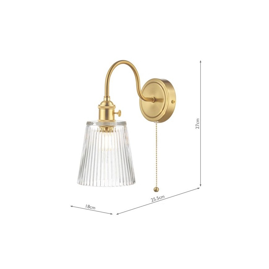 Där Lighting HAD0740-05 - Seinavalgusti HADANO 1xE14/40W/230V kuldne