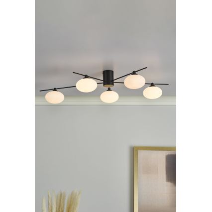 Där Lighting JAS5422 - Pinnapealne lühter JASPER 5xG9/25W/230V must