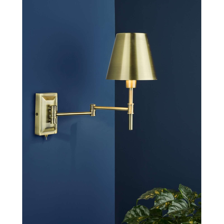 Där Lighting KEN0775 - Painduv seinavalgusti KENSINGTON 1xE14/25W/230V messing