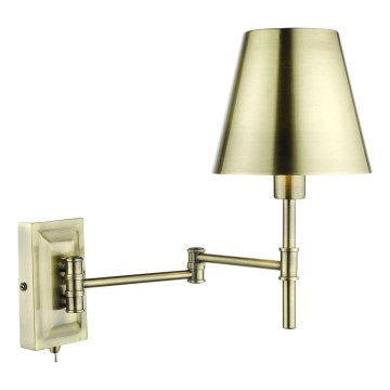 Där Lighting KEN0775 - Painduv seinavalgusti KENSINGTON 1xE14/25W/230V messing