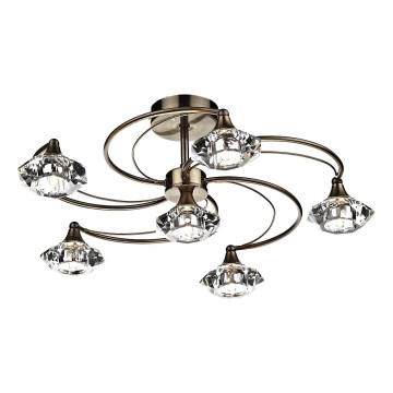 Där Lighting LUT0675 - Pinnapealne lühter LUTHER 6xG9/40W/230V messing