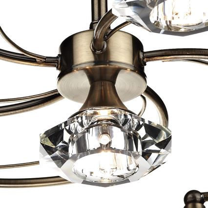 Där Lighting LUT0675 - Pinnapealne lühter LUTHER 6xG9/40W/230V messing