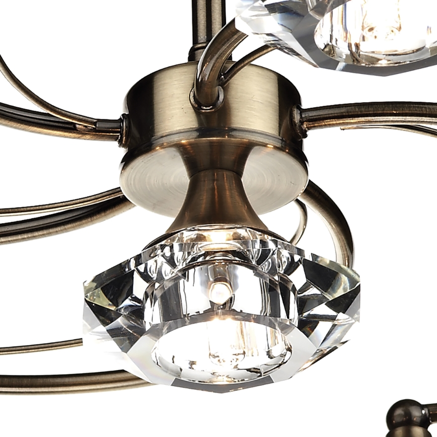 Där Lighting LUT0675 - Pinnapealne lühter LUTHER 6xG9/40W/230V messing