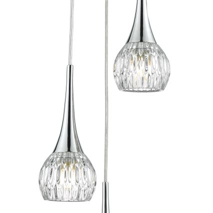 Där Lighting LYA0350 - LYALL rippvalgusti kaabliga 3xG9/40W/230V läikiv kroom