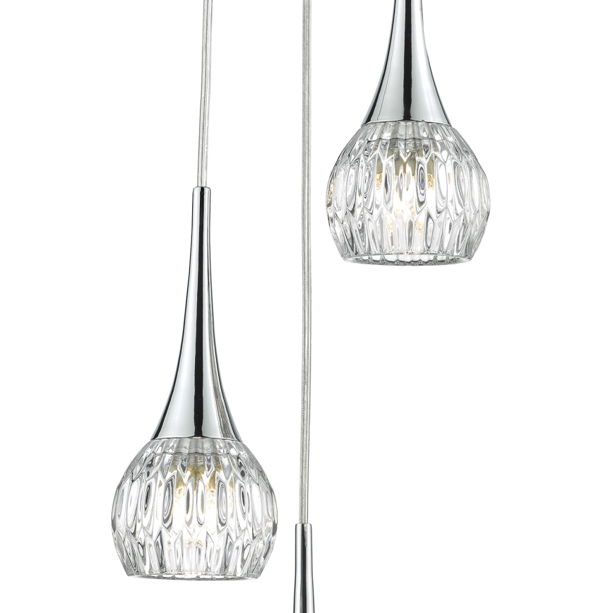 Där Lighting LYA0350 - LYALL rippvalgusti kaabliga 3xG9/40W/230V läikiv kroom