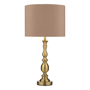 Där Lighting MAD4275 - Laualamp MADRID 1xE27/60W/230V pruun/messing