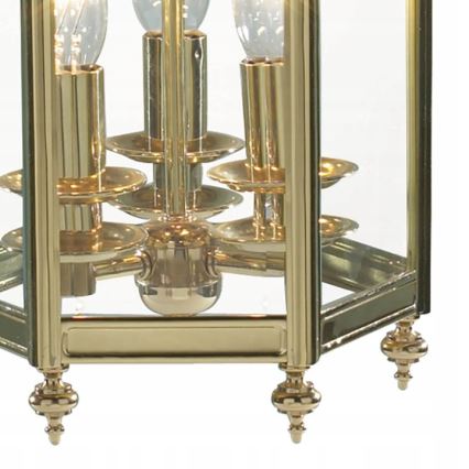 Där Lighting MOO0340 - Kettaga ripplühter MOORGATE 3xE14/60W/230V messing