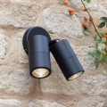 Där Lighting ORT0922 - LED-välisseinale paigaldatav ORTEGA spotvalgusti 2xGU10/5W/230V IP65 must