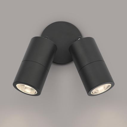 Där Lighting ORT0922 - LED-välisseinale paigaldatav ORTEGA spotvalgusti 2xGU10/5W/230V IP65 must