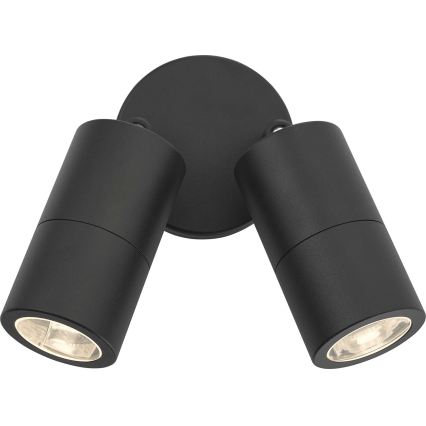 Där Lighting ORT0922 - LED-välisseinale paigaldatav ORTEGA spotvalgusti 2xGU10/5W/230V IP65 must