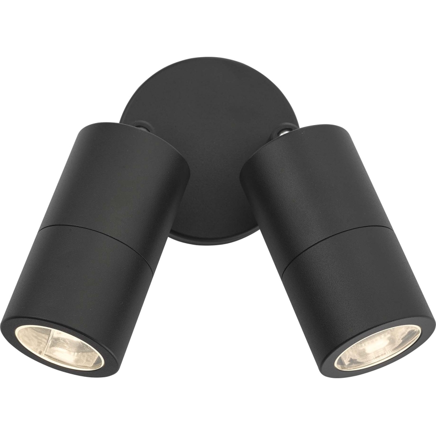 Där Lighting ORT0922 - LED-välisseinale paigaldatav ORTEGA spotvalgusti 2xGU10/5W/230V IP65 must