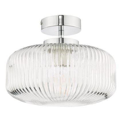 Där Lighting RIV5208 - Vannitoa pinnapealne laevalgusti RIVA 1xE27/60W/230V IP44 läikiv kroom