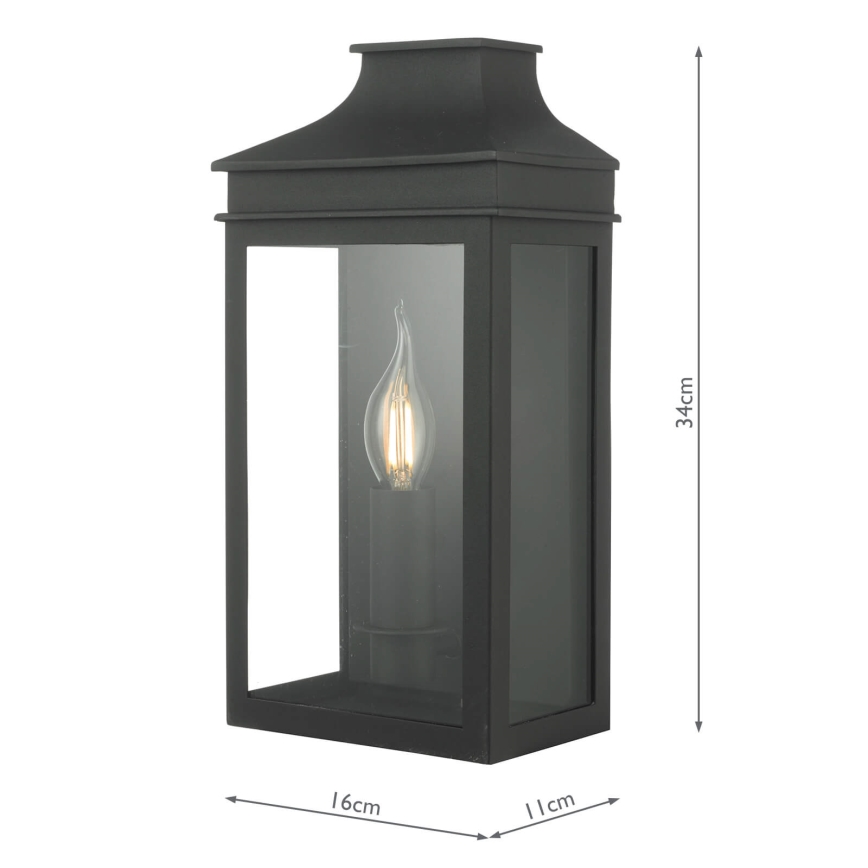 Där Lighting VAP5222 - välisseinavalgusti VAPOUR 1xE14/60W/230V IP44 must