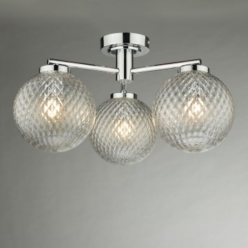 Där Lighting WAY5350 - Vannitoa pinnapealne lühter WAYNE 3xG9/3W/230V IP44 läikiv kroom