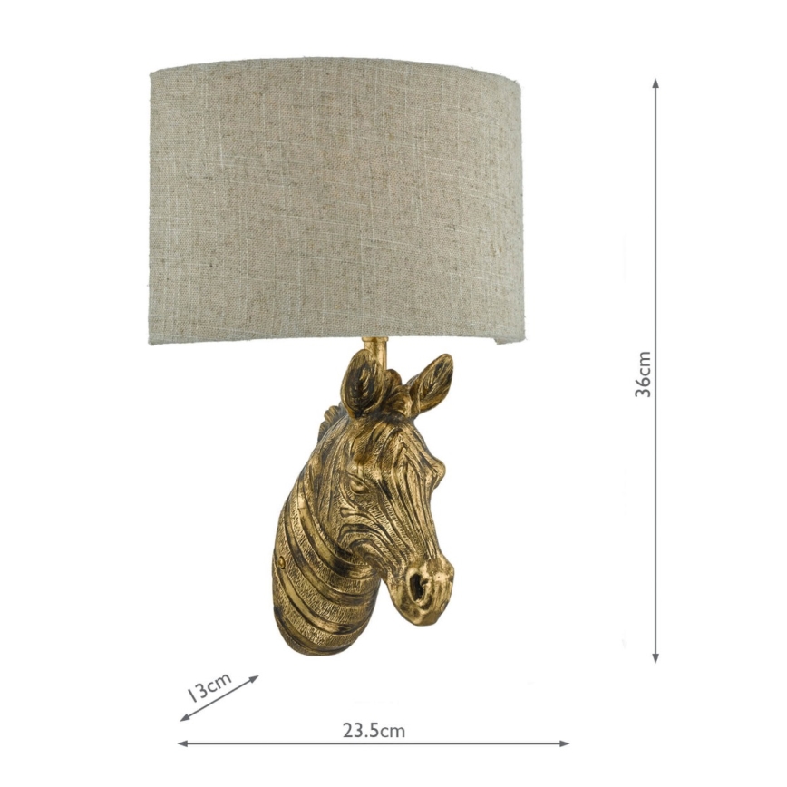 Där Lighting ABB0735 - Seinavalgusti ABBY 1xE14/40W/230V linane/kuldne