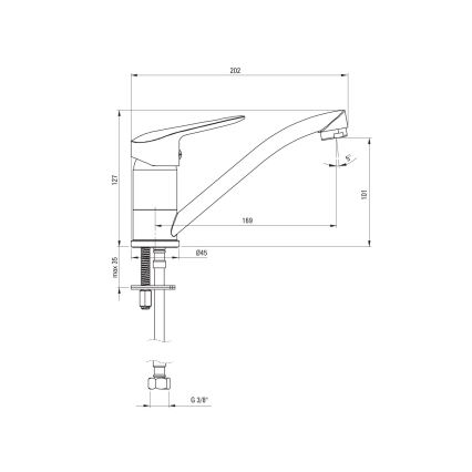 Deante BMO_N26M - Valamusegisti BORO 12,7 cm must
