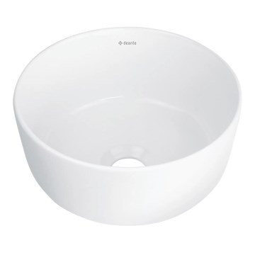 Deante CDJ_6U2S - JASMIN lauaplaadi valamu, läbimõõt 28 cm, keraamika/valge