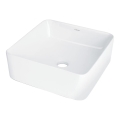 Deante CDJ_6U3S - Lauaplaadile paigaldatav valamu JASMIN 34,5x34,5 cm keraamika/valge