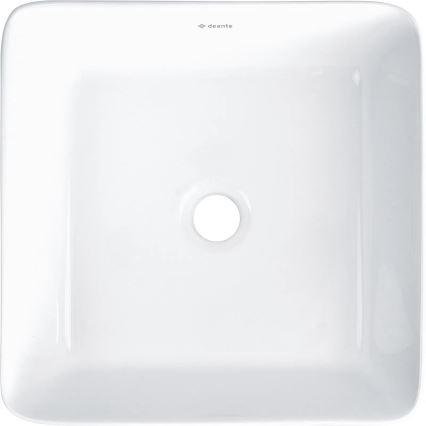 Deante CDJ_6U3S - Lauaplaadile paigaldatav valamu JASMIN 34,5x34,5 cm keraamika/valge