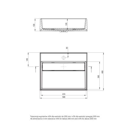 Deante CQR_NU5M - CORREO 40x50 cm valamuplaat pesuvalamu graniit/must