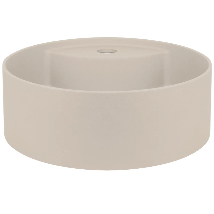Deante CQS_5U4B - Kraanikauss töötasapinnale kraani auguga SILIA d. 36 cm graniit/beež