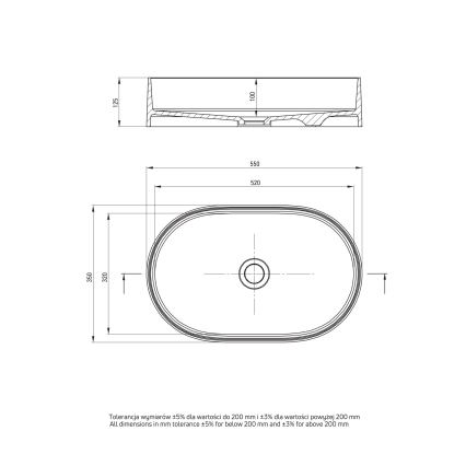 Deante CQS_5U6S - Kraanikauss töötasapinnale SILIA 35x55 cm graniit/beež