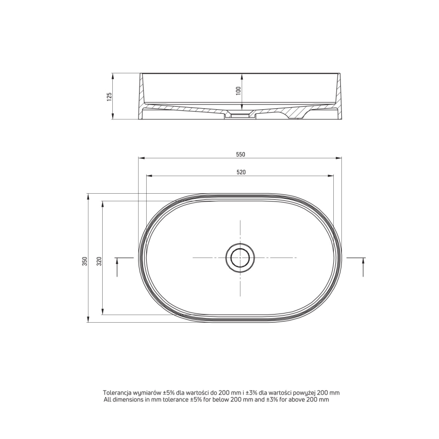 Deante CQS_5U6S - Kraanikauss töötasapinnale SILIA 35x55 cm graniit/beež