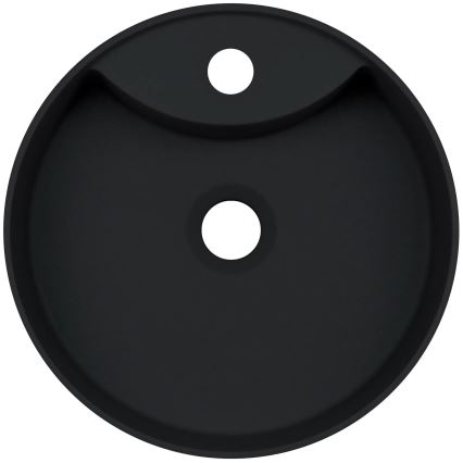 Deante CQS_NU4B - SILIA lauale paigaldatav valamu segistiauguga, läbimõõt 36 cm, graniit/must
