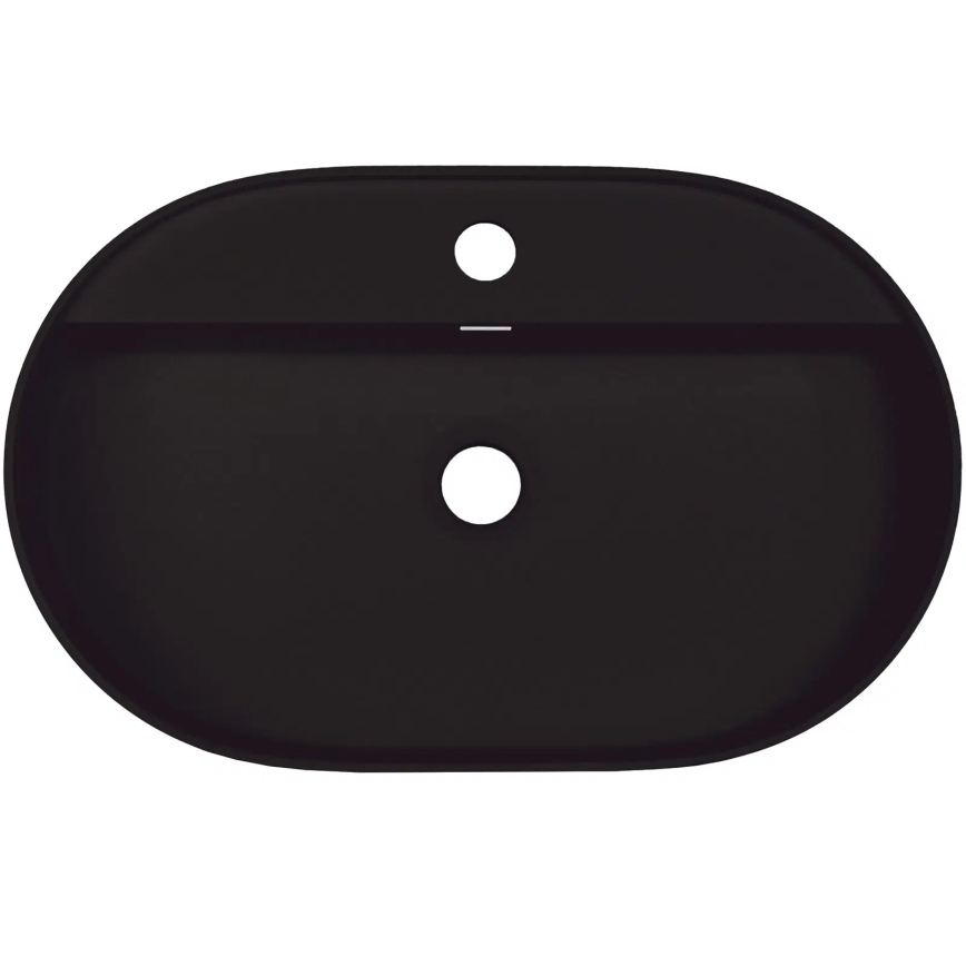 Deante CQS_NU6B - Lauale paigaldatav valamu segistiavaga SILIA 35x55 cm graniit/must
