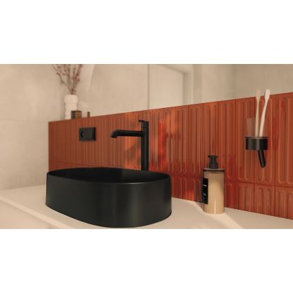 Deante CQS_NU6S - tööpinnale paigaldatav valamu SILIA 35x55 cm graniit/must