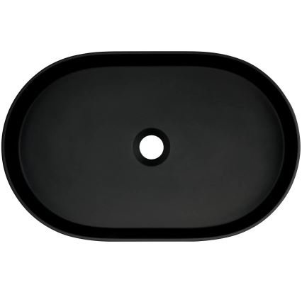 Deante CQS_NU6S - tööpinnale paigaldatav valamu SILIA 35x55 cm graniit/must