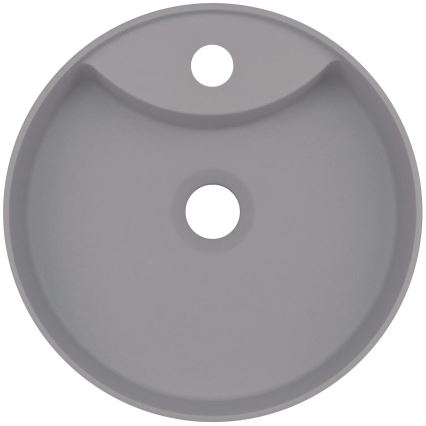 Deante CQS_SU4B - Lauaplaadile paigaldatav valamu kraanaauguga SILIA, läbimõõt 36 cm, graniit/metallikhall