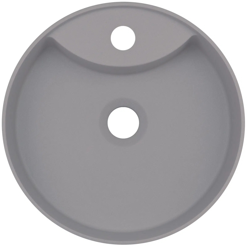 Deante CQS_SU4B - Lauaplaadile paigaldatav valamu kraanaauguga SILIA, läbimõõt 36 cm, graniit/metallikhall