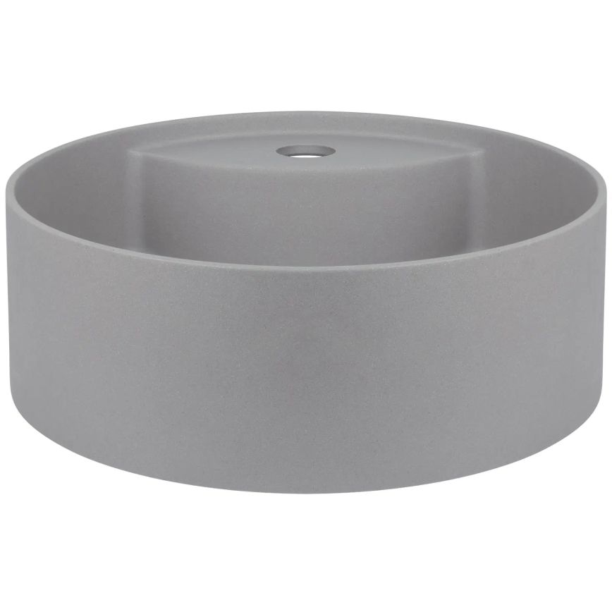 Deante CQS_SU4B - Lauaplaadile paigaldatav valamu kraanaauguga SILIA, läbimõõt 36 cm, graniit/metallikhall