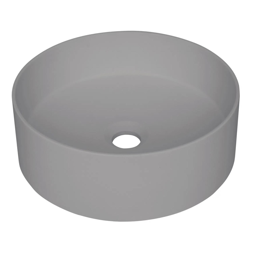 Deante CQS_SU4S - SILIA pealepandav valamu Ø 36 cm, graniit/metallik-hall