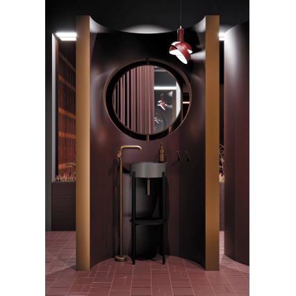 Deante CQS_SU4S - SILIA pealepandav valamu Ø 36 cm, graniit/metallik-hall