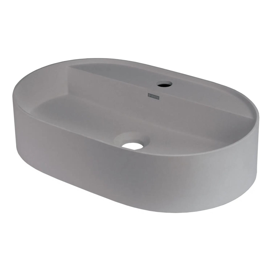 Deante CQS_SU6B - Lauale paigaldatav valamu segistiavaga SILIA 35x55cm graniit/metallik-hall