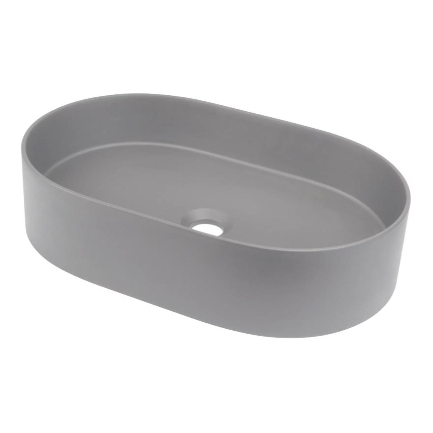 Deante CQS_SU6S - SILIA valamu lauaplaadile 35x55 cm graniit/metallik-hall