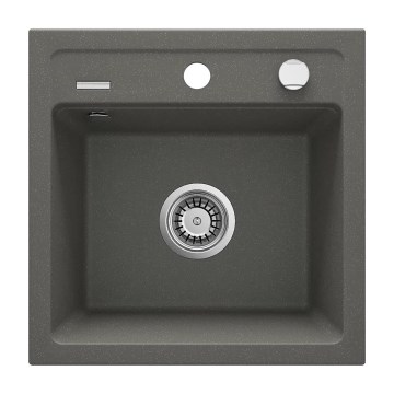 Deante ZQZ_T103 - Köögivalamu ZORBA 44x44 cm graniit/antratsiit