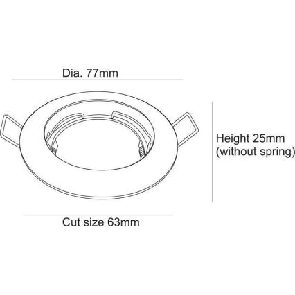 Deko-Light 120018 - Süvistatav valgusti RUND 1xGU5,3-MR16/35W/12V läikiv kroom
