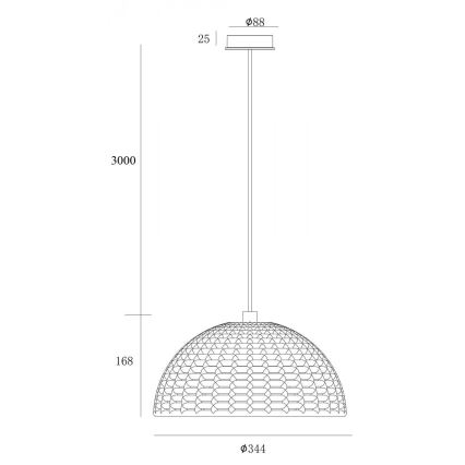Deko-Light 342143 - Lühter BASKET 1xE27/40W/230V d. 35 cm
