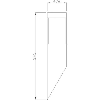 Deko-Light 731106 - Väli seinavalgusti PORRIMA 1xGU10/5W/230V IP44 matt kroom