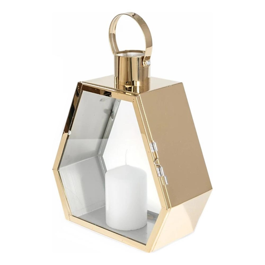 Dekoratiivne 34 cm kuldne latern