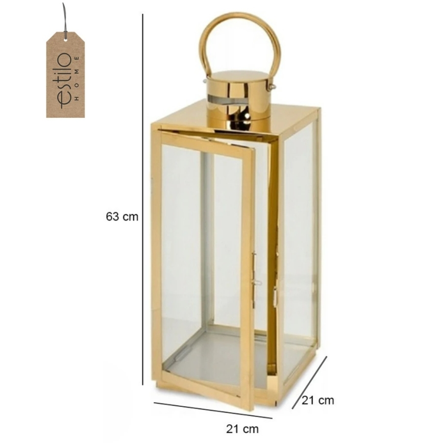 Dekoratiivne latern 63 cm, kuldne
