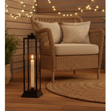 Dekoratiivne latern HALL 34 cm must