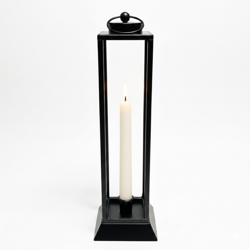 Dekoratiivne latern HALL 34 cm must