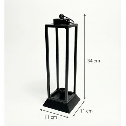 Dekoratiivne latern HALL 34 cm must