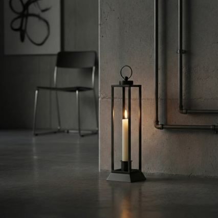 Dekoratiivne latern HALL 39,5 cm must