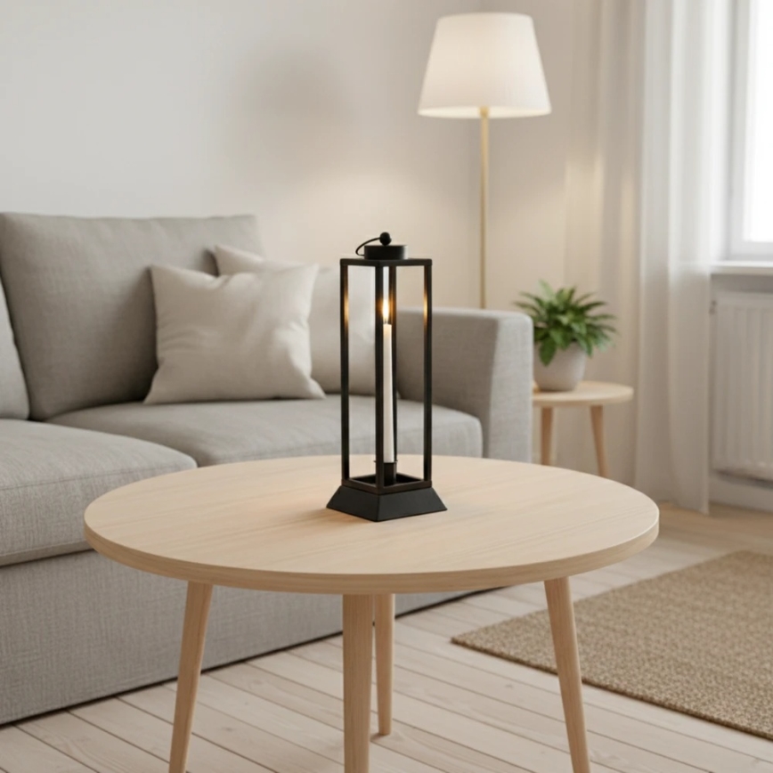 Dekoratiivne latern HALL 39,5 cm must