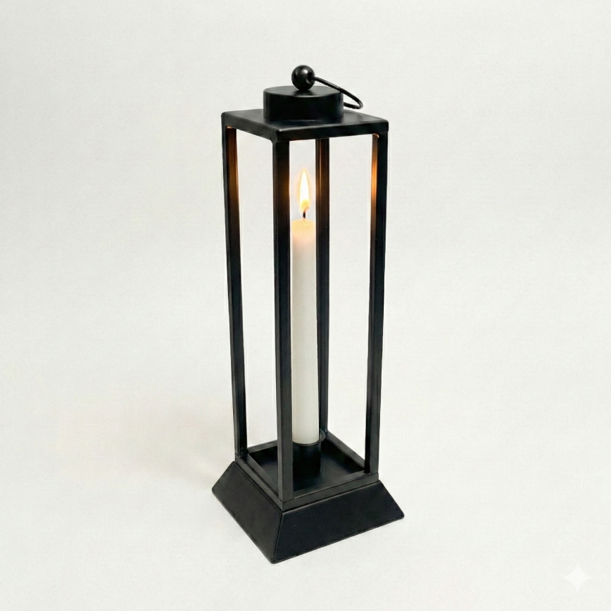 Dekoratiivne latern HALL 45,5 cm must